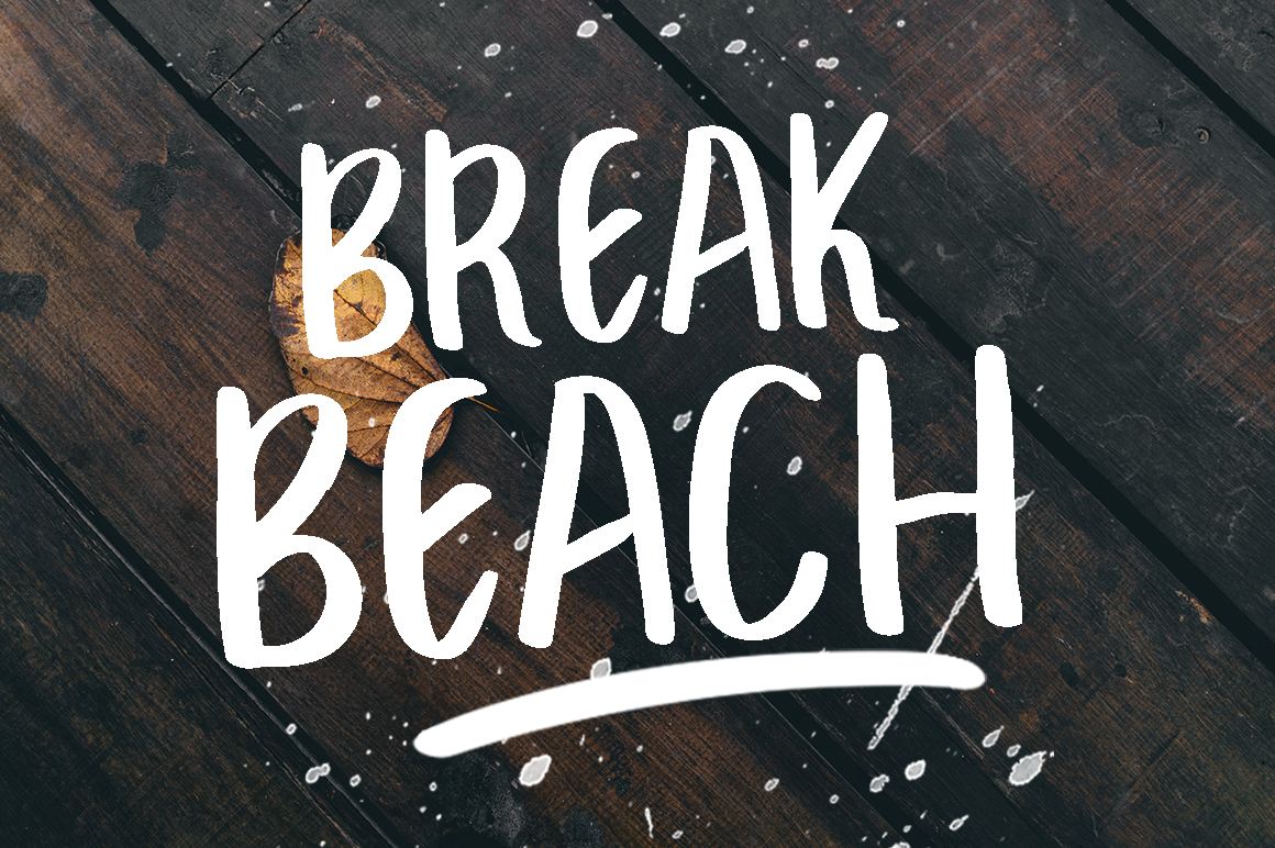 Break Beach: A Versatile Handmade Brush Font for Marketers